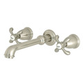 French Country KS7128TX Two-Handle Wall Mount Bathroom Faucet KS7128TX